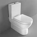 Modern White Ceramic Toilet with Sleek Design for Contemporary Bathroom Interiors