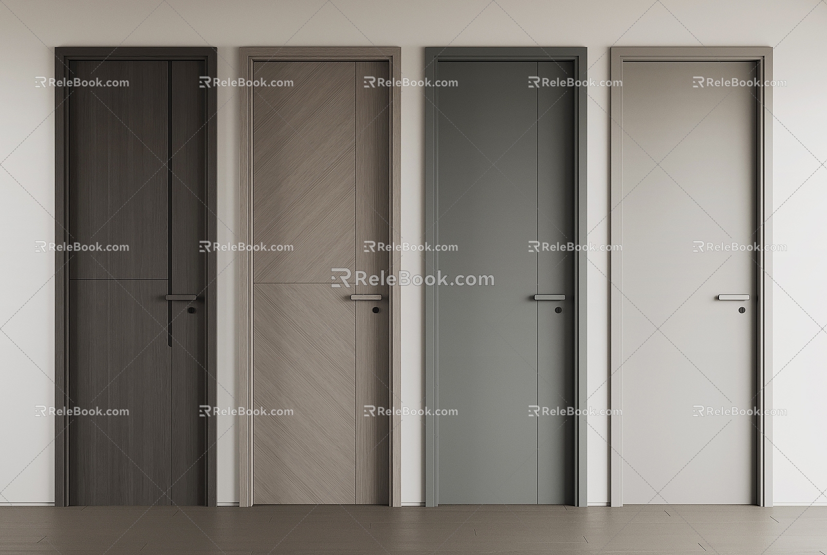 Modern bedroom door 3d model