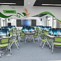Multimedia Classroom Smart Classroom Computer Room 3d model