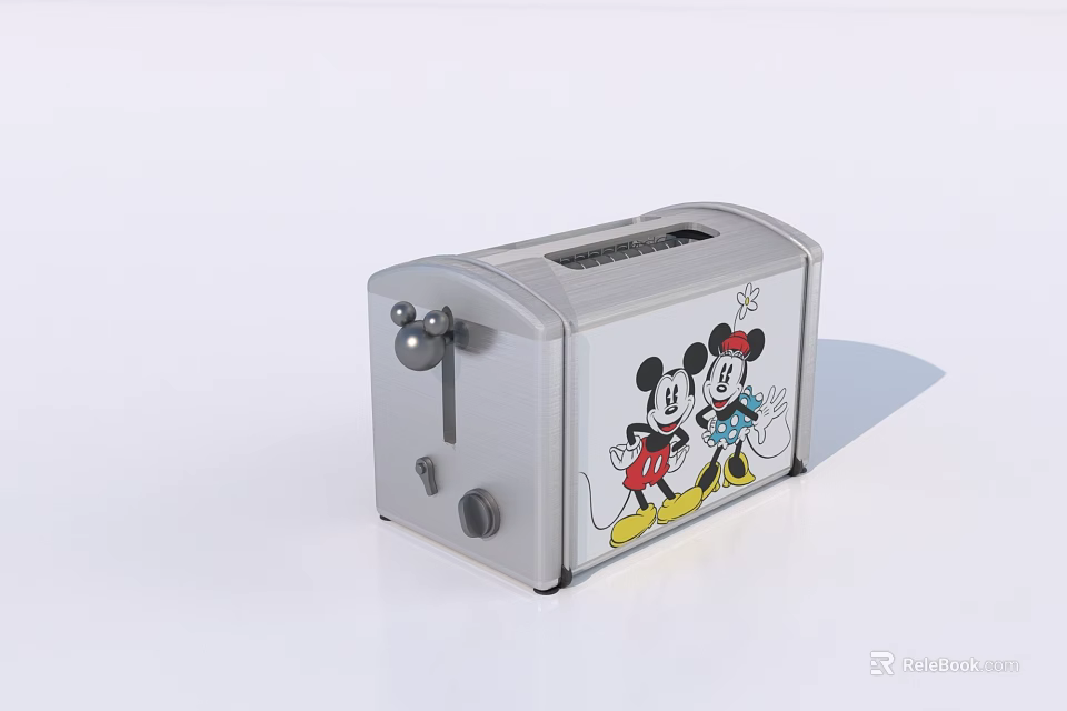 Cute Kitchen Appliance Toaster With Mickey And Minnie Cartoon Design 3d model 
