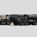 Two Large Military Tanker Trucks With Beige And Camouflage Truck Exterior Design