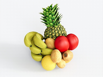 Fruit Vegetables Banana Apple Pineapple Lemon model