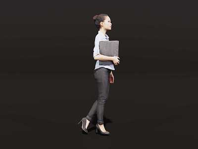 Office girls 3d model