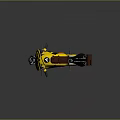 Yellow Black Vintage Motorcycle with Brown Seat Red Shock Absorber Body Design Details