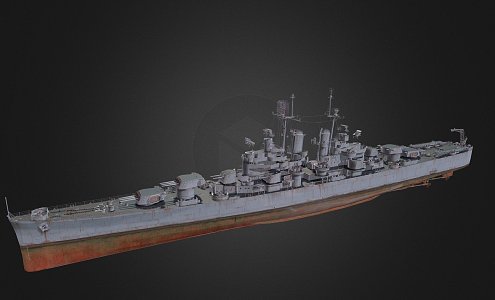 modern warship destroyer weapon ship cruiser ship 3d model