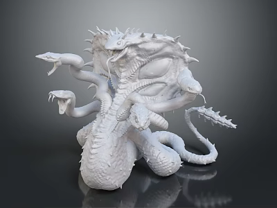 3D Rendered Mythical Creature With Multiple Tentacles Spikes And Eyes In Fantasy Art Design 3d model