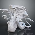 3D Rendered Mythical Creature With Multiple Tentacles Spikes And Eyes In Fantasy Art Design