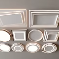 Various Modern Ceiling Lights With Square And Round Shapes For Home Decor 3d model
