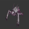 Detailed 3D Rendered Mechanical Insect With Metal Exoskeleton And Robotic Legs