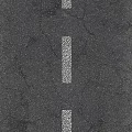 Black Asphalt Road Surface Featuring Clear White Long Striped Markings