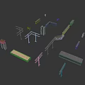 Wood And Stone Furniture Components With Various Shapes And Designs
