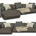 Modern corner sofa multiplayer sofa 3d model