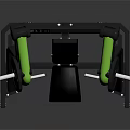 Professional Leg Press Fitness Equipment With Green Black Design And Barbell Bars