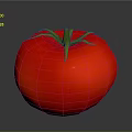 Fresh Red Tomato With Green Stem Smooth Surface And Round Shape For Daily Use