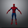Spider Man 3D Model With Classic Red And Blue Costume Standing Pose