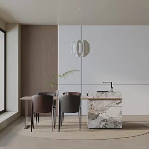 Modern dining table 3d model