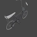 Classic Black Bicycle With White Seat And Metal Frame Handlebars Design 3d model