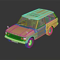 Yellow Classic Land Rover Model Car With Retro Design And Shiny Exterior