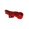Red Aluminum Mechanical Part With Multiple Holes And Connecting Structure 3d model