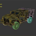 Camouflage Armored Military Vehicle With Off Road Design And Front Bumper