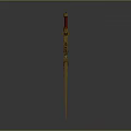 Ornate Fantasy Sword With Golden Accents Green Blade And Circular Gem Details