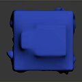 Equipment Covered With Blue Protective Cover And Square Shape Design