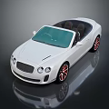 White Luxury Convertible Sports Car With Red Rims And Glossy Exterior