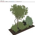 Green plant bonsai green plant pile outdoor garden landscape sketch shrubs 3d model