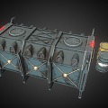 Modern ammunition box iron drum container 3d model