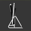 Modern Desktop Organizer Furniture With Metal Frame Phone Holder And Pen Slot