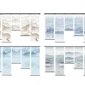 New Chinese Curtain 3d model