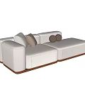 Modern Modular Sofa Double-sided Sofa Simple Multi-person Sofa Fabric Multi-person Sofa Fabric Pillow Poliform Internet Popular Sofa 3d model