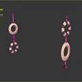 Stylish Gold And Black Circular Drop Earrings With Geometric Design