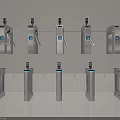 Different Types Of Modern Public Facility Turnstiles With Metal Design For Access Control And Security