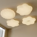 White Cloud Shaped Ceiling Lights With Soft Glow For Indoor Room Decor 3d model