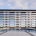 Modern Residential Building Simple Multi-storey Residence 3d model