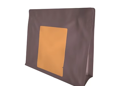 Durable Brown Storage Organizer With Orange Square Panel For Home Organization 3d model