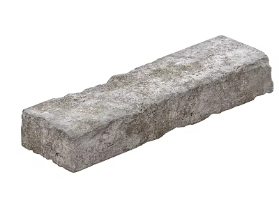 Gray Concrete Block With Rough Surface Ideal For Building And Landscaping 3d model
