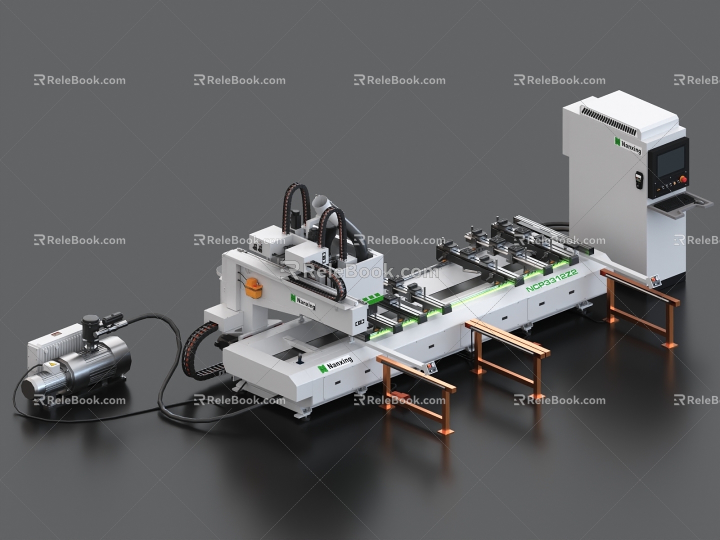 CNC Machine Tool CNC Lathe Lathe Drilling Machine Grinder Machine Tool Production Line Workshop Processing Equipment Grate Bed 3d model