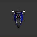 Blue Sporty Motorcycle Featuring Sleek Modern Design Glossy Body And Black Seat