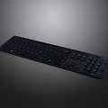 Slim Black Full Size Computer Keyboard With Ergonomic Layout And Numeric Keypad