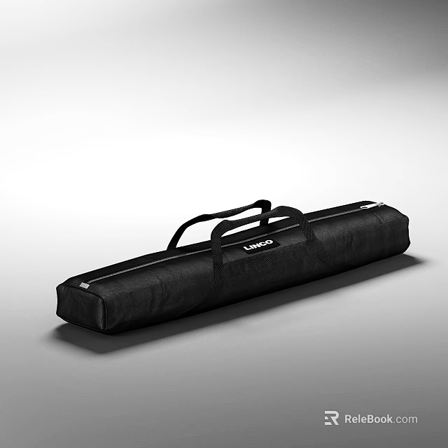 LIVIVO Black Long Travel Storage Bag With Comfortable Carry Handles And Durable Material 3d model 