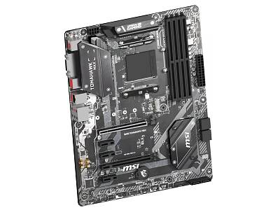 Microstar motherboard circuit board PCB board CPU motherboard chip integrated circuit 3d model