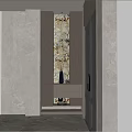 Modern Entryway Hallway Design With Decorative Wall Art Vase And Warm Ambient Lighting