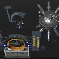 Industrial Metal Machinery Components Featuring Multiple Pipes And Circular Steel Structure