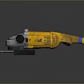 Professional Angle Grinder Power Tool With Yellow Body And Cutting Disc 3d model