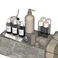 Modern Bathroom Ornaments Toiletries Cosmetic Combination Bathroom 3d model