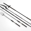 Modern long-handled weapons 3d model