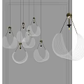 Modern crystal chandelier crystal lamp 3d model