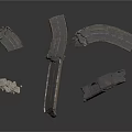 Broken Concrete Structural Components With Fragmented Shapes And Cracked Surfaces